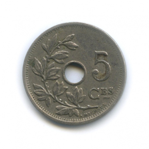 бельгия 5 сантимов 1920