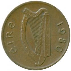 Ирландия 1 пенни, 1980