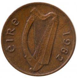 Ирландия 1 пенни, 1982