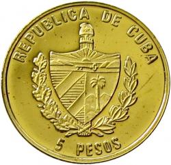 куба 5 песо золото 2005